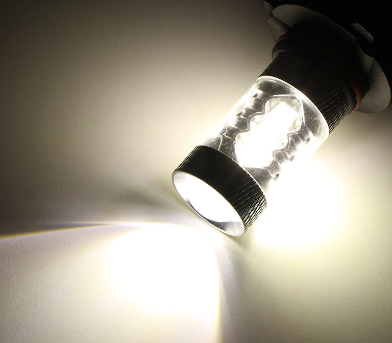 H7 LED Bulbs 80W Cree Daytime Running DRL Fog Lights, 6K Xenon White