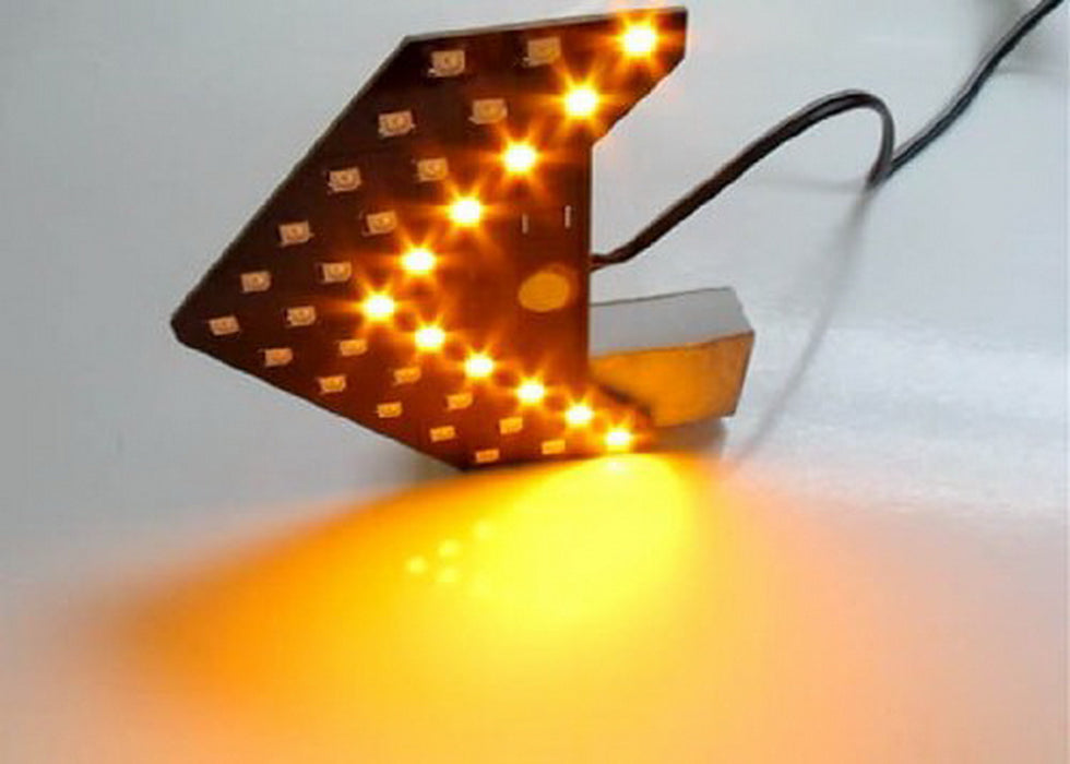 Automotive Led Arrows (2) Amber 33-SMD Sequential LED Arrows for Car Side Mirror Turn Signal ...