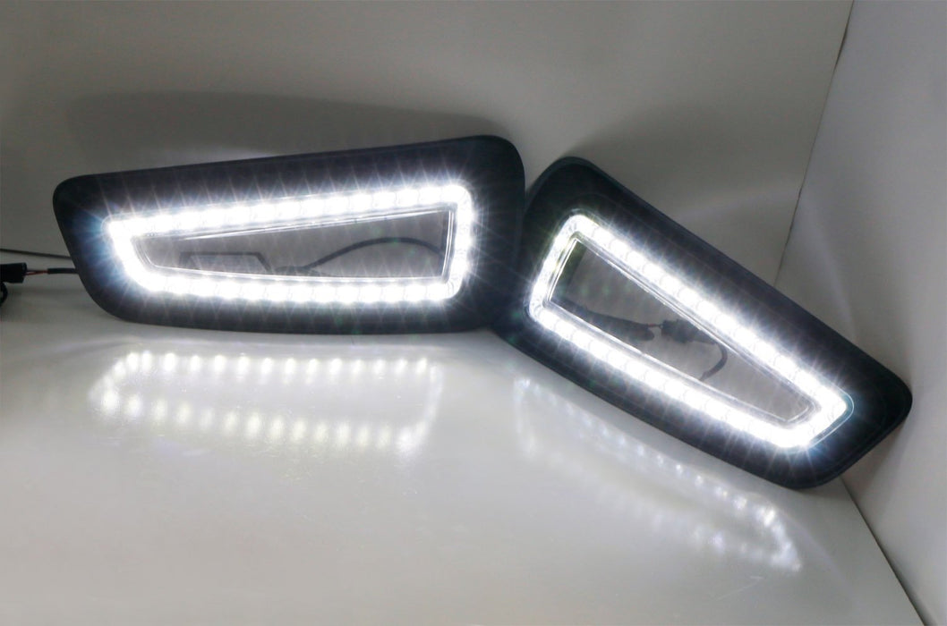 Direct Fit Bumper Opening 15W LED Daytime Running Lights For 2010-14 Ford Raptor