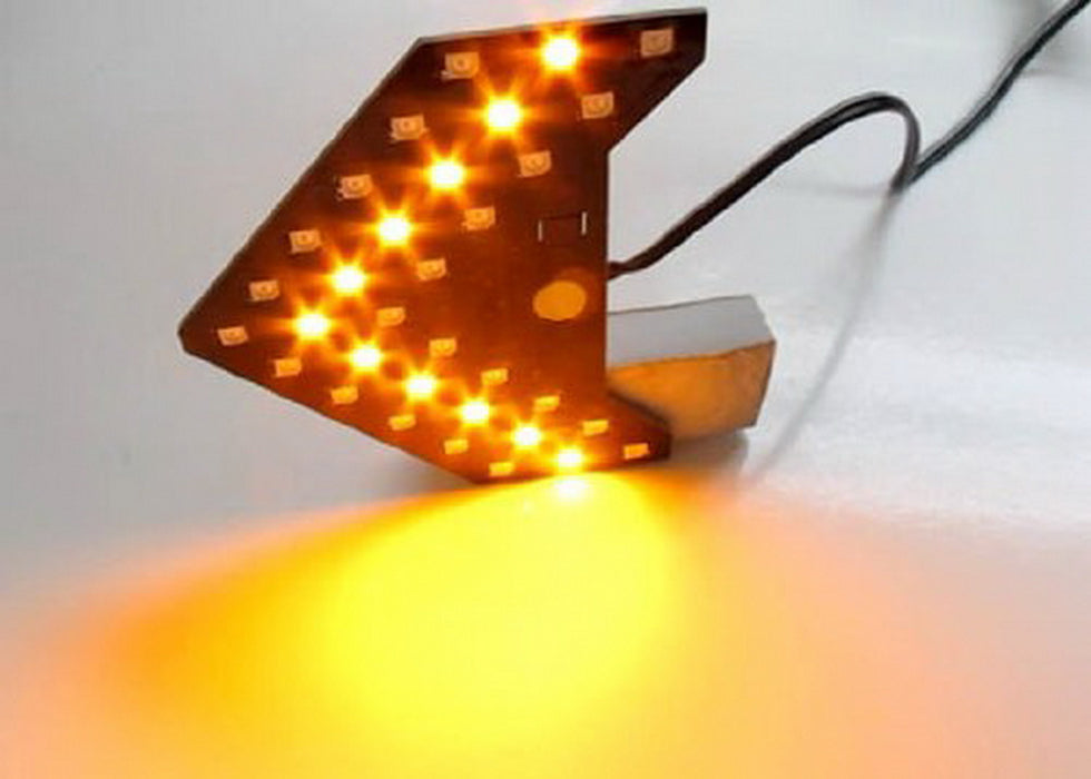 (2) Amber 33-SMD Sequential LED Arrows for Car Side Mirror Turn Signal ...