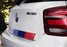 (1) 17"x2" Reflective M-Colored Stripe Decal Sticker For BMW Exterior Cosmetic