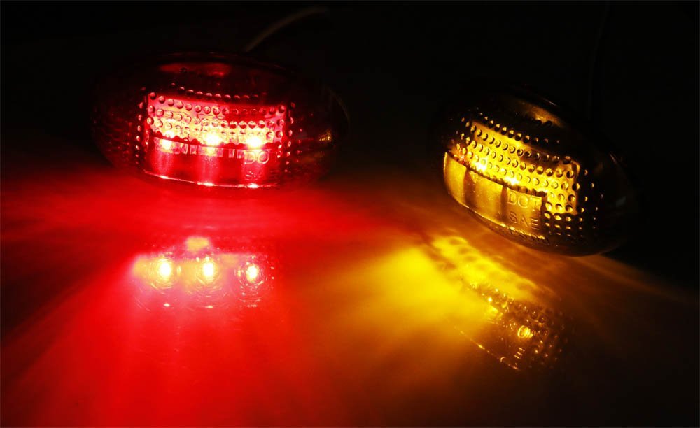 Amber LED Side Marker Lights For Sierra 2500HD/3500HD 2020-2024 - DOT Certified, Plug & Play Replacement