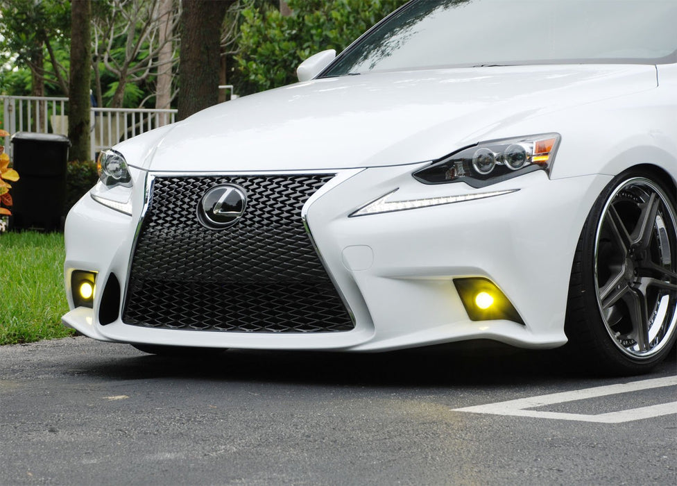 Direct Fit JDM 15W Projector Yellow LED Fog Light Kit For 14-16 Lexus IS F-Sport