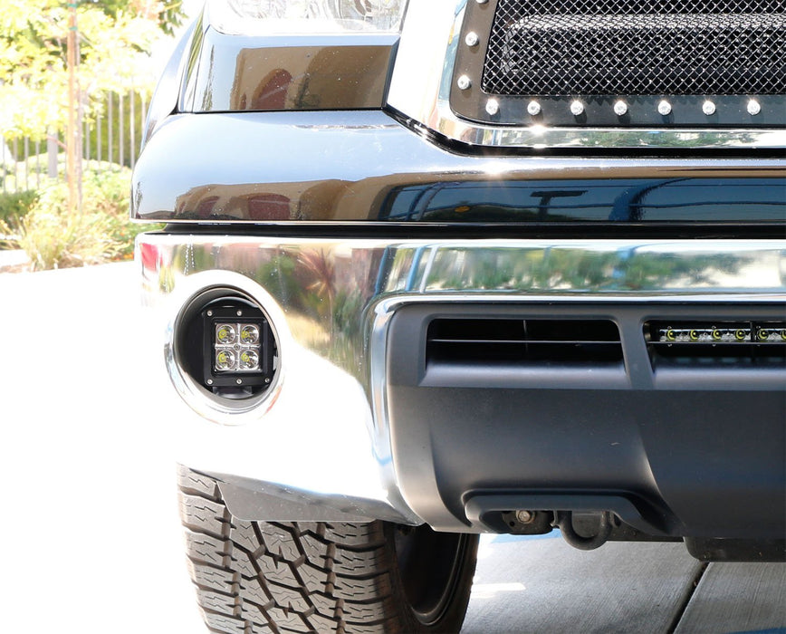 FS 40W CREE LED Pods w/ Foglights Location Bezel Covers, Wiring For 07-13 Tundra