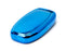 Chrome Blue TPU Key Fob Case For Audi A3 A4 A5 A6 A7 Q3 Q5 Q7 3-Button Keyless