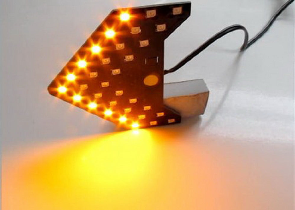 Arrow Pattern Led (2) Amber 33-SMD Sequential LED Arrows for Car Side Mirror Turn Signal ...