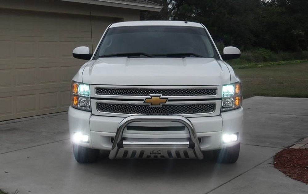 80W CREE LED Pods w/ Foglight Location Bracket/Wirings For 07-14 Chevy Silverado 80W CREE LED Pods w/ Foglight Location Bracket/Wirings For 07-14 Chevy Silverado