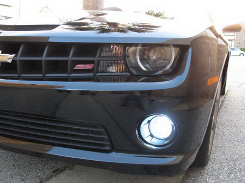 White 69-SMD P13W LED Bulbs + DRL Wiring For Chevy Camaro Fog Lights and Daytime