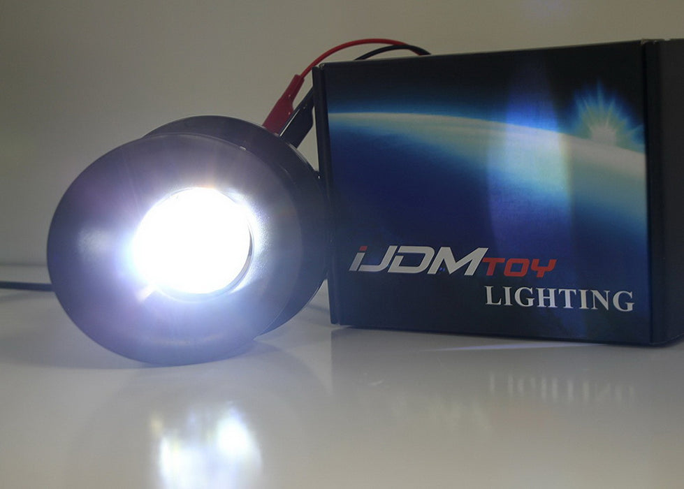 Projector Lens Fog Lights w/ White LED Bulbs, Bezel, Wiring For 15-22 Challenger