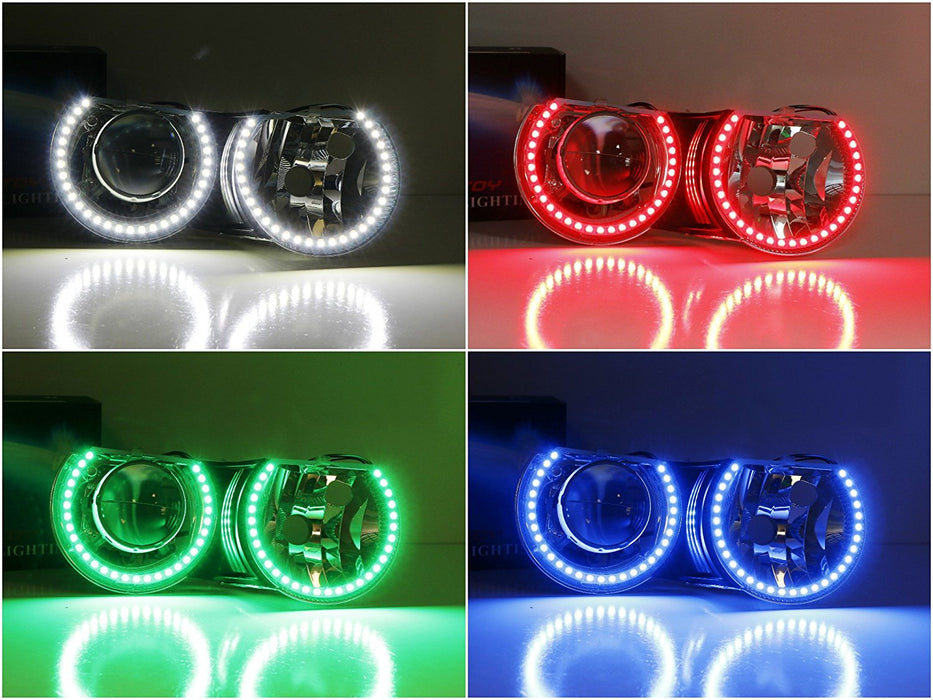 RGBW Multi-Color LED Angel Eyes Halo Rings For BMW E36 E46 E38 E39