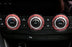 Red Anodized Aluminum AC Climate Control Outer Ring Covers For 13-15 Mazda CX-5