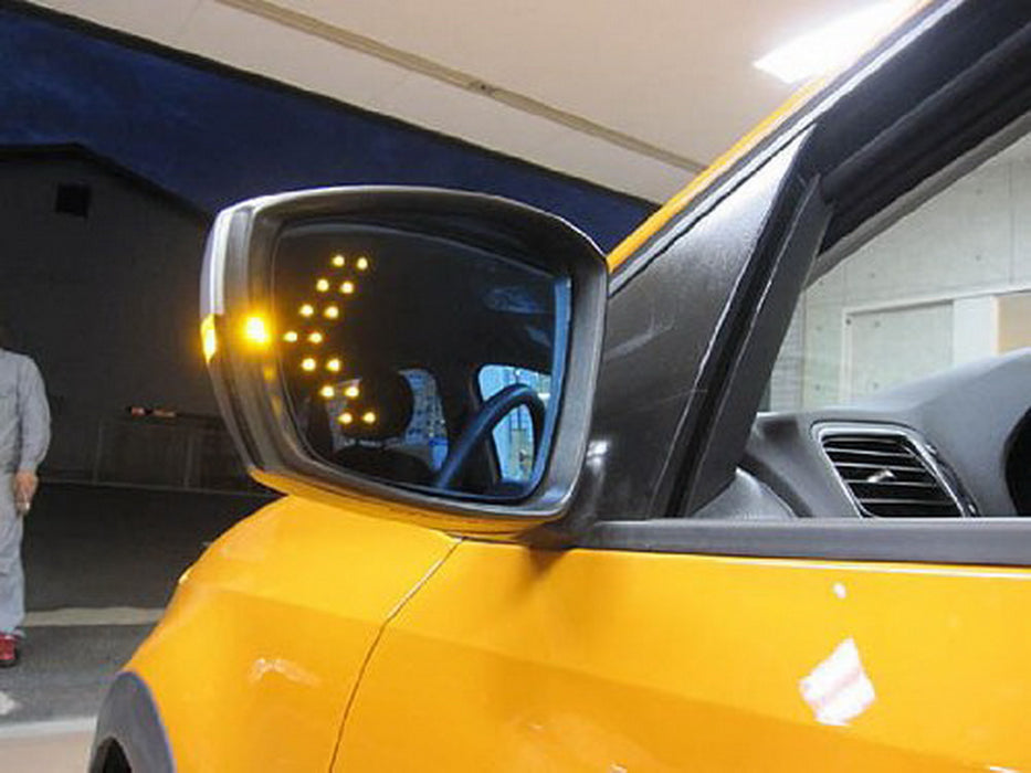 2 Amber 14-SMD LED Arrow Lights for Car Side Mirror Turn Signal Blinker Retrofit