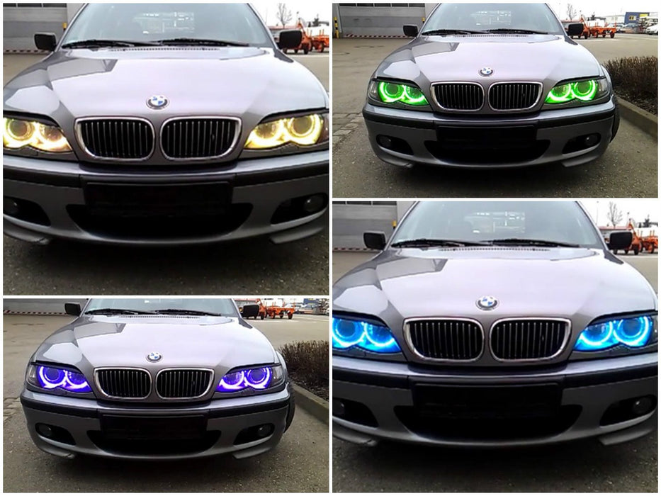 RGBW Color LED Angel Eyes Halo Rings For BMW E46 3Series, 07-14 Silver —  iJDMTOY.com