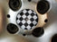 (4) Black/White Checker Pattern Style Wheel Center Cap Covers For MINI Coopers