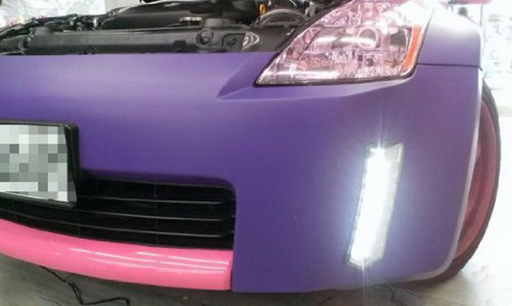Direct Clear 7-LED Bumper Reflector Daytime Running Lights For 03-05 Nissan 350Z