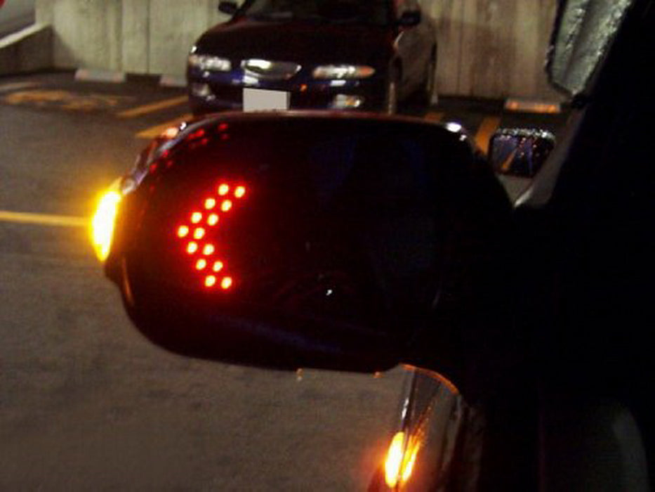 (2) Red 14-SMD LED Arrow Lights for Car Side Mirror Turn Signal Blinker Retrofit