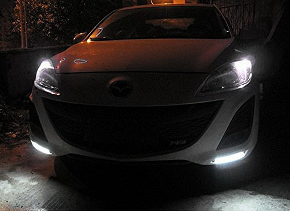 Direct Fit White LED Daytime Running Lights DRL For 2010-13 Mazda3 Mazdaspeed3