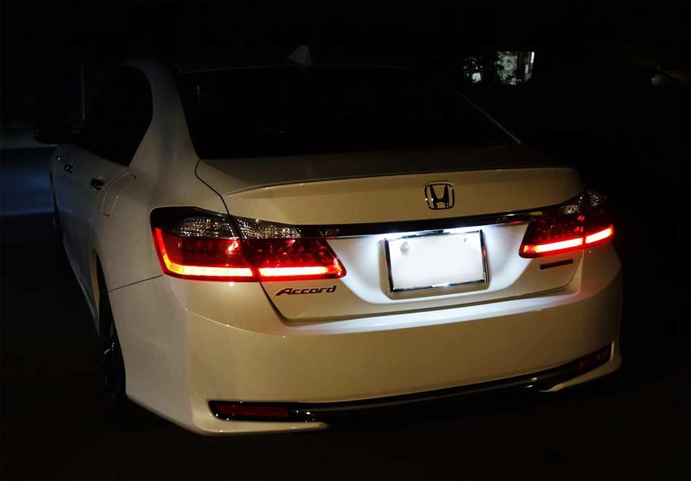 Direct Fit White LED License Plate Light Lamps For Acura TL TSX Honda Civic, etc