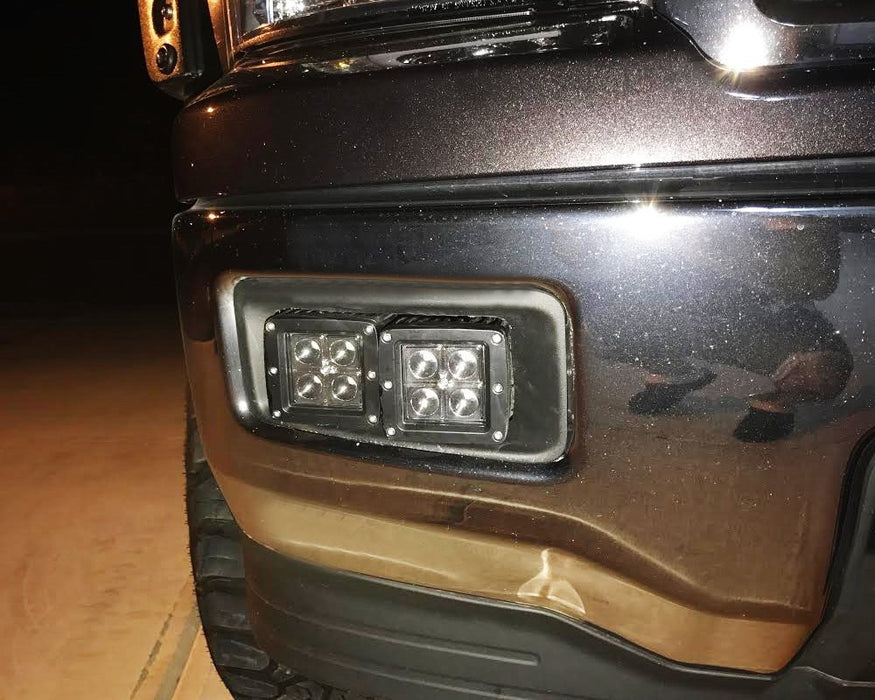 80W LED Pods w/ Foglight Location Bracket/Wirings for 14-15 Chevy Silverado 1500 80W LED Pods w/ Foglight Location Bracket/Wirings for 14-15 Chevy Silverado 1500