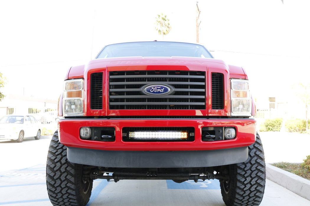 Strobe Function Lower Grill LED Ligth Bar w/ Bracket Wire For 08-10 Ford F250...