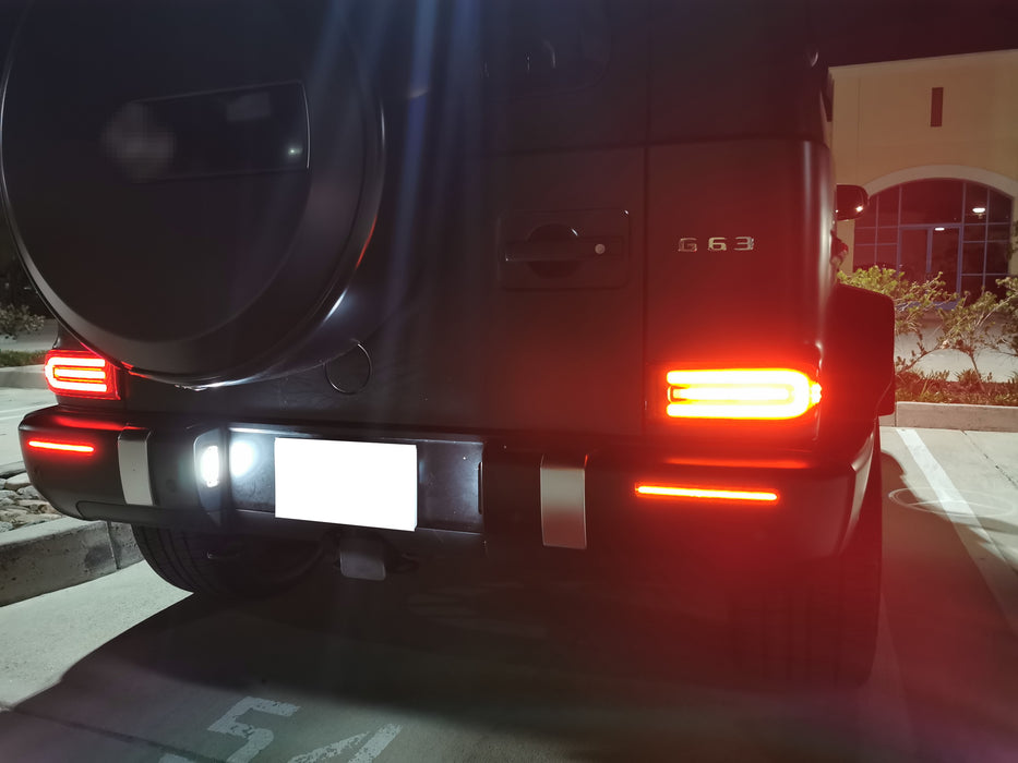 OEM-Red Lens Full LED Strip Bumper Reflectors For Mercedes 2019+ W463A G550 G63