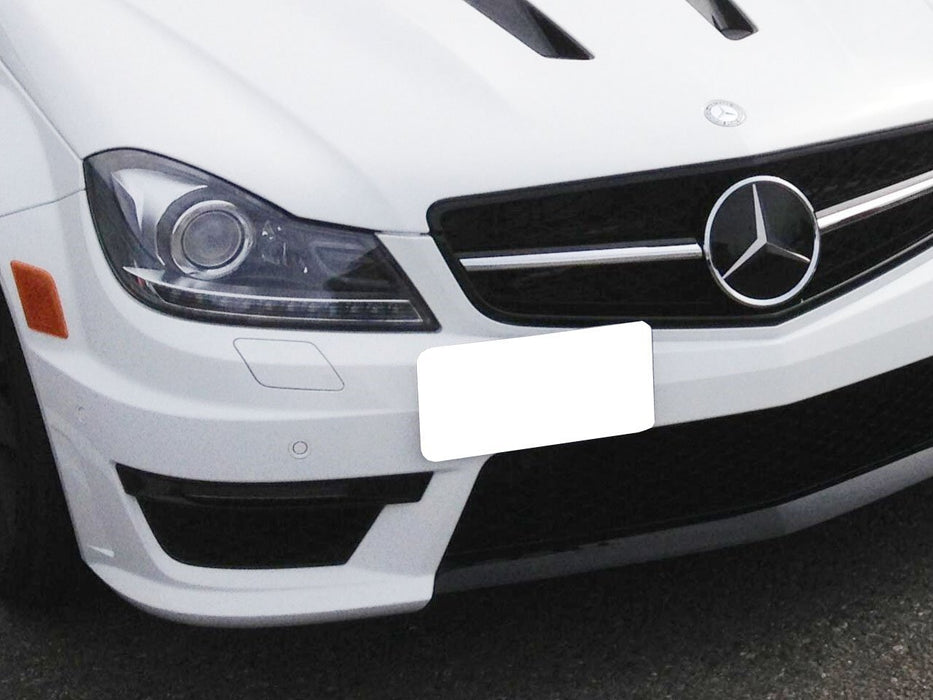 Bumper Tow Hook License Plate Mount Bracket For Mercedes-Benz C S ML Class