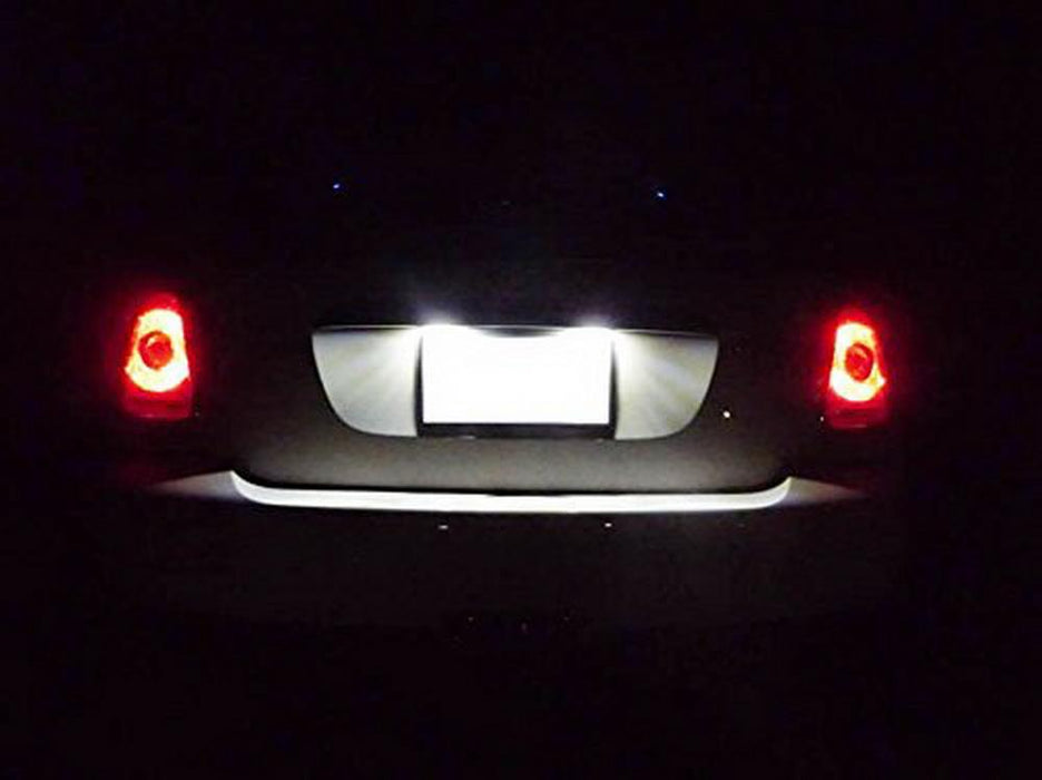 OEM-Fit 3W Full LED License Plate Light Kit For 2002-06 MINI Cooper Gen1 R50 R52 R53, Powered by 18-SMD Xenon White LED & Can-bus Error Free-iJDMTOY