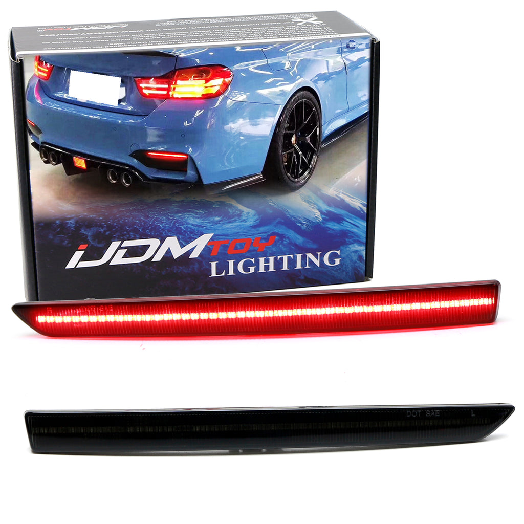 Smoke Lens Full LED Strip Rear Bumper Reflector Lights For BMW F30 3 w —  iJDMTOY.com