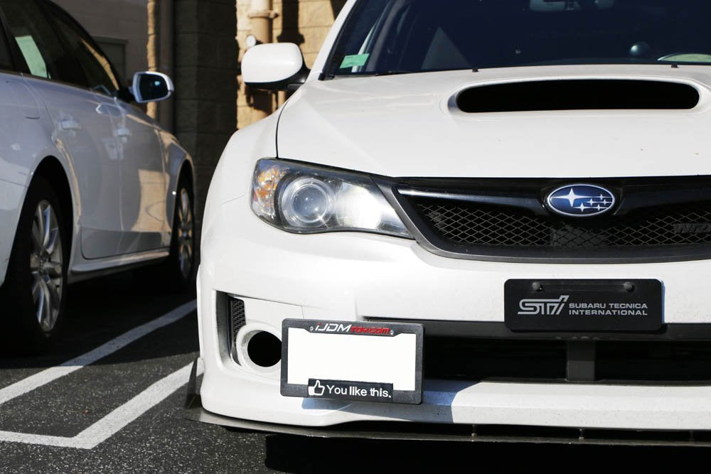 JDM Bumper Tow Hook License Plate Mounting Bracket For 2008-2014 Subaru WRX STi