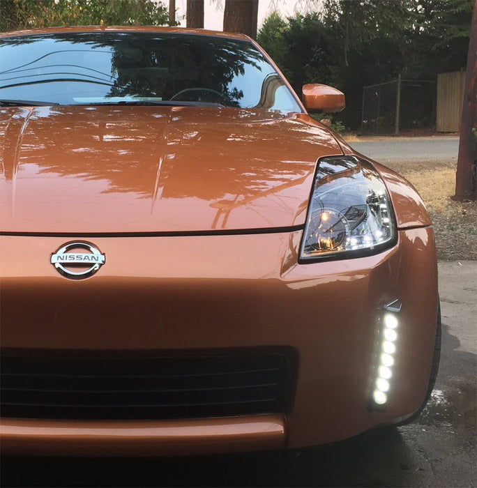 Smoked 370Z Style LED Bumper Reflector Daytime Running Lights For 2003 ...