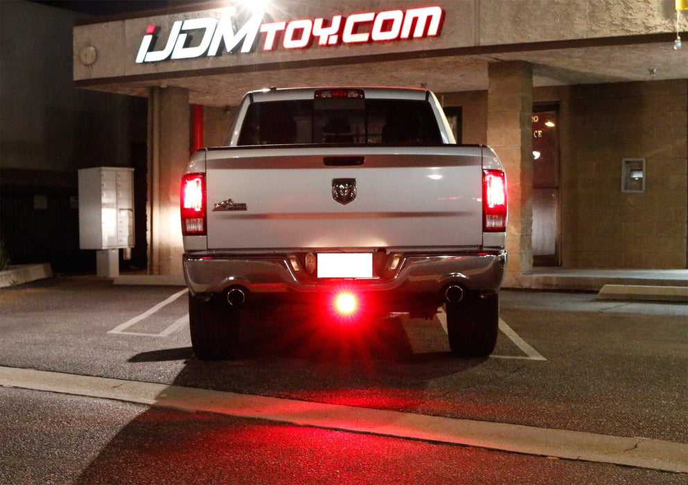 Smoked Lens 15-LED Brake Light Trailer Hitch Cover Fit Towing & Hauling 2" Size
