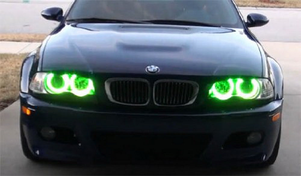 Xenon Headlight RGB Multi-Color LED Angel Eyes For BMW E38 E39 E46 3 5 —  iJDMTOY.com