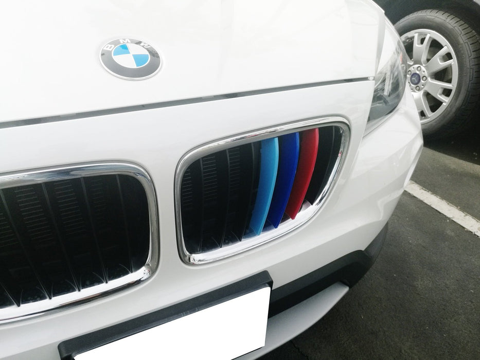 M-Sport 3-Color Grille Insert Trims For 09-15 BMW E84 X1 Center Kidney Grill