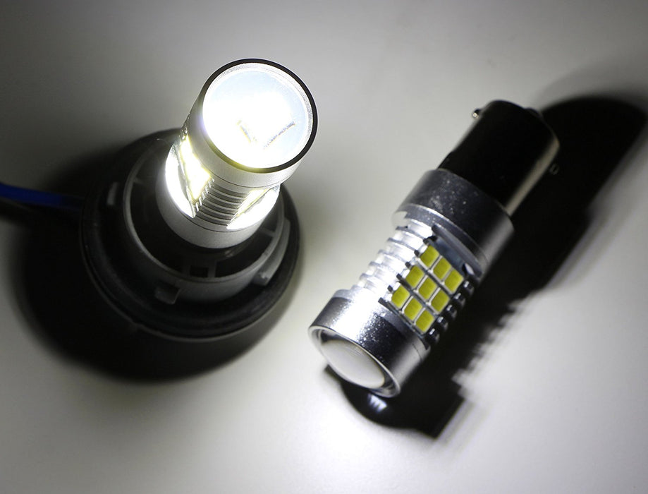 HID Matching White 30-SMD 1156 LED Bulbs for Lancer Evo X Daytime Running Lights