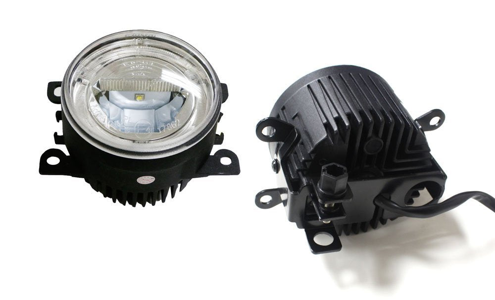 Direct Fit 20W CREE LED Fog Lamps w/ Halo Rings As Daytime Running DRL Lights