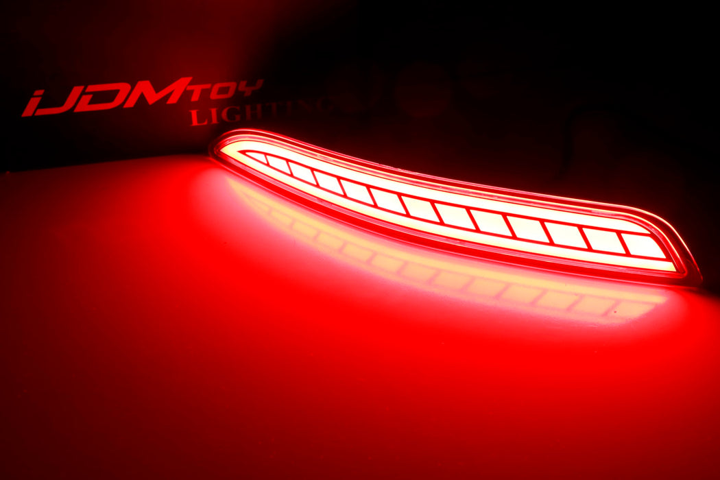 Red Led Front Dark Red Lens LED Bumper Reflector Lights w/ Sequential Blink For 2019 ...