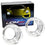 Cayenne 4-Point Style White/Amber LED DRL Shrouds For 3.0" H1 Headlamp Projector