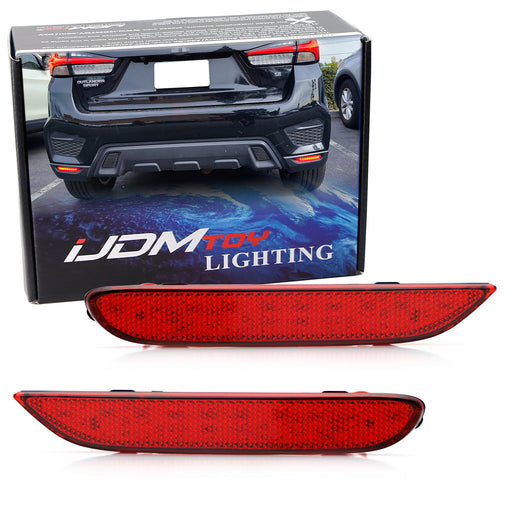 Red Lens Full LED Rear Bumper Reflectors For 2020-up Mitsubishi Outlander Sport