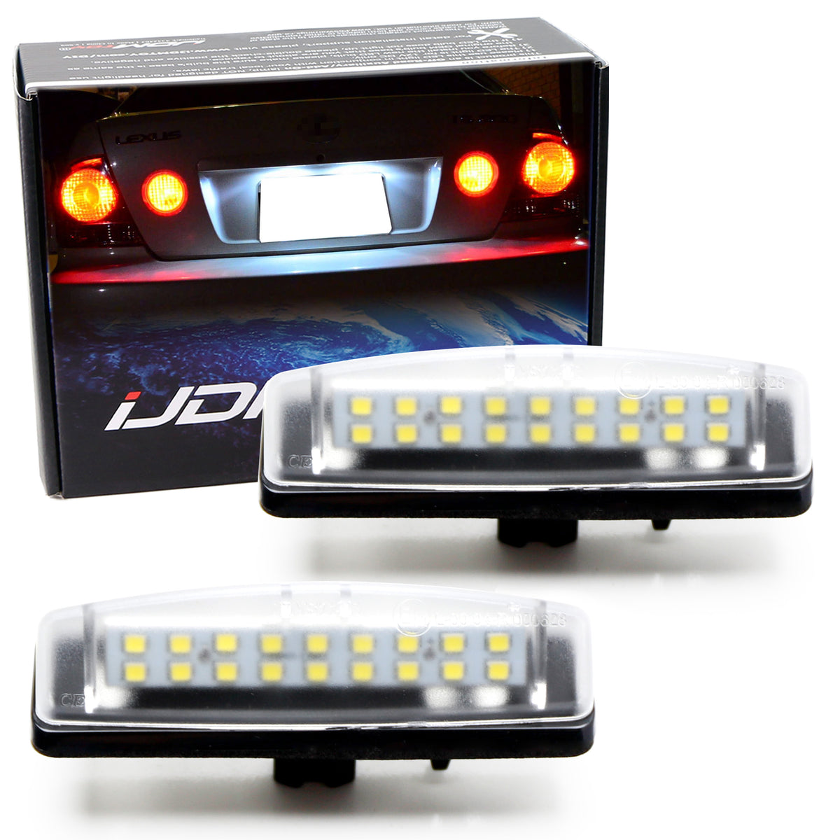 HPB LED White License Plate Lights For Lexus GS300 1998-2003 - Pair, Direct Fit