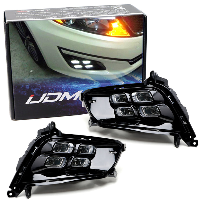 KSpeed 10W LED Daytime Running Light Lamps For Kia Optima K5 with DRL Bezel