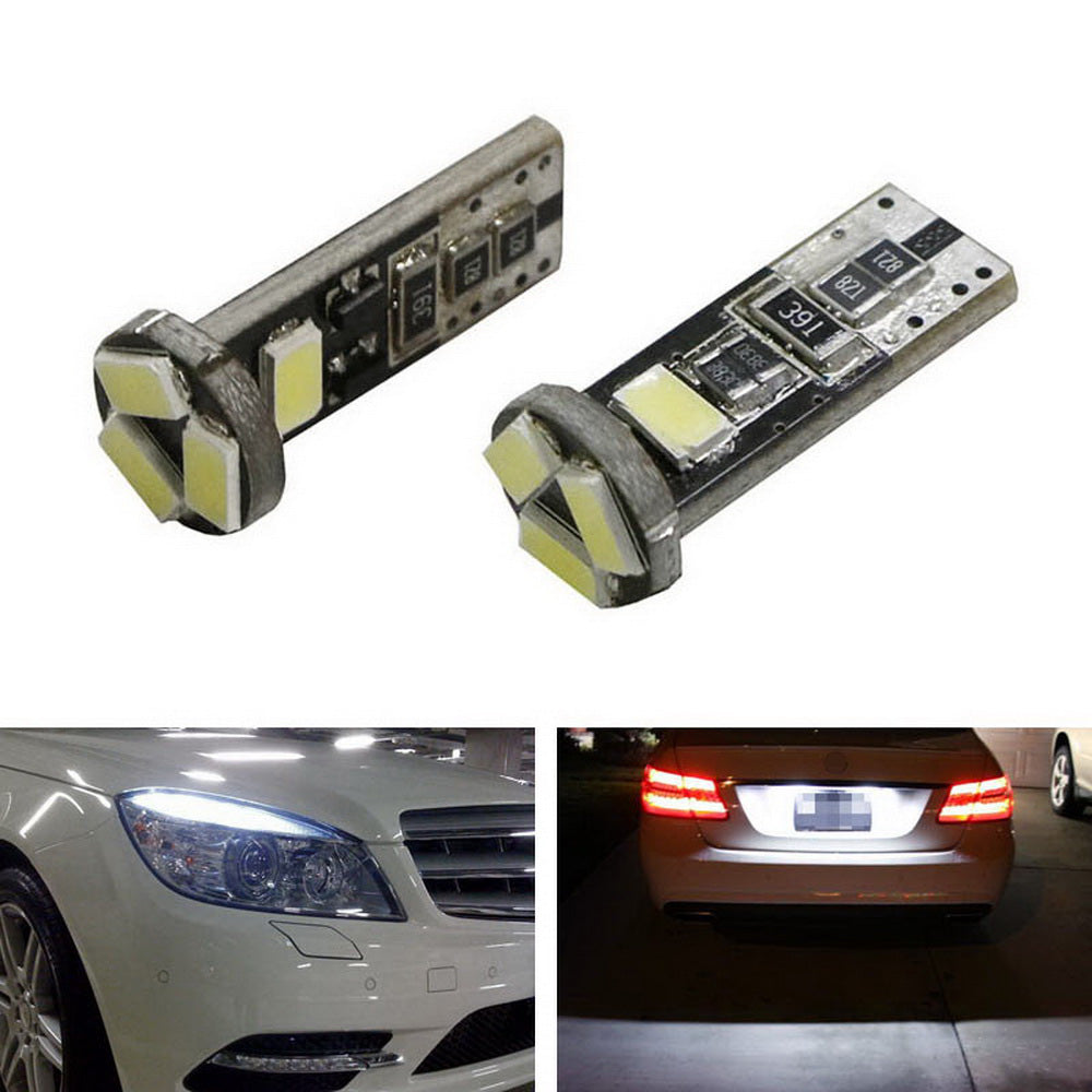 iJDMTOY 8-SMD Error Free BA9 64132 H6W LED Bulbs Compatible With European  Cars Parking Lights, Xenon White