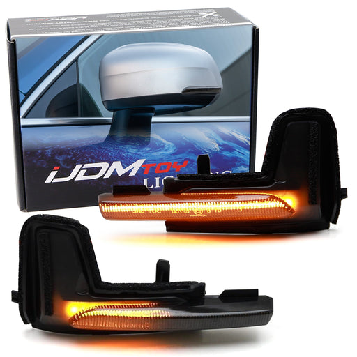 Smoked Sequential Blink LED Side Mirror Cap Lights For Volvo XC90 XC60 V90 S90
