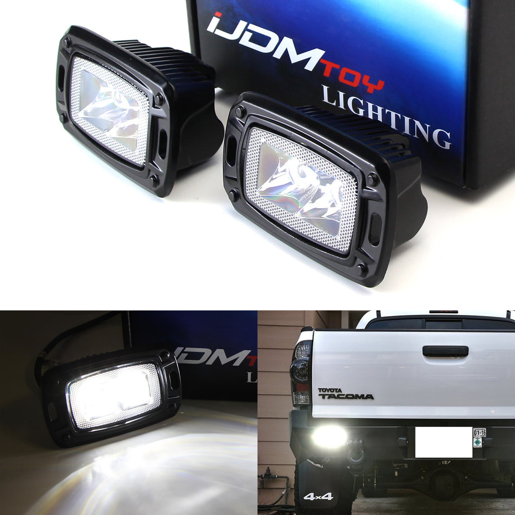 Flush Mount 10W LED Backup or Driving Pod Lights For Truck Jeep Off-Ro iJDMTOY.com Flush Mount 10W LED Backup or Driving Pod Lights For Truck Jeep Off-Ro iJDMTOY.com