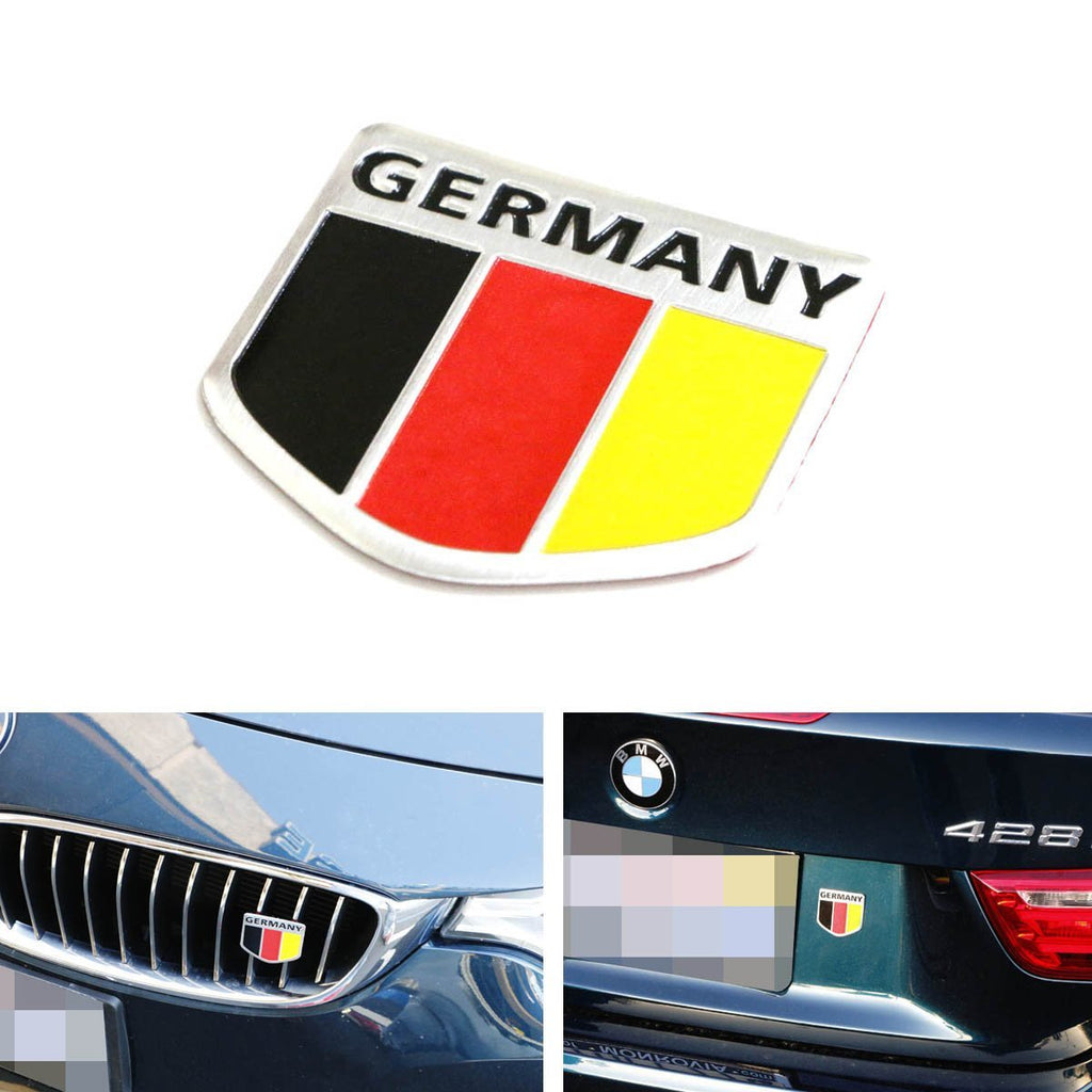 (1) Germany Black Red Yellow Flag Badge For German Cars Audi BMW Mercedes  VW etc — iJDMTOY.com