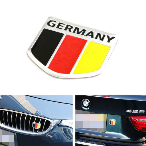 (1) Germany Black Red Yellow Flag Badge For German Cars Audi BMW Mercedes VW etc