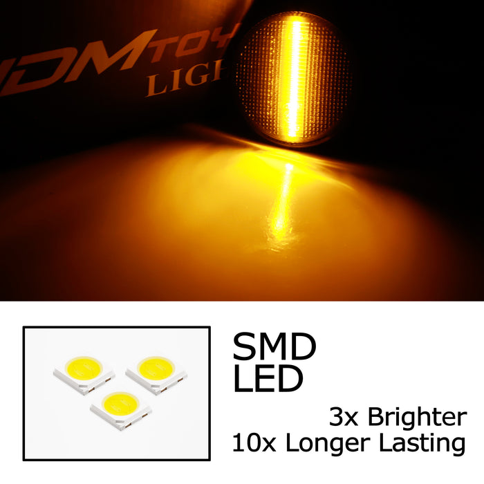 JDM-Spec Smoke Amber LED Sequential Blink Fender Signals w/ Wiring For MX5 Miata