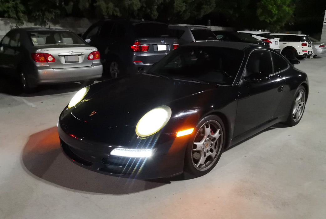 Smoked Lens Amber LED Side Marker Light Kit For Porsche 06-12 Cayman/Boxster Etc
