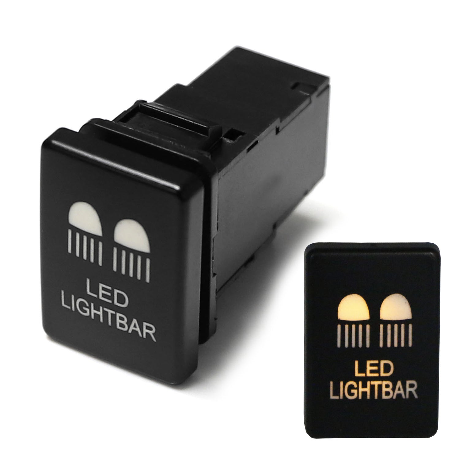 Factory Style 4-Pole 12V Push Button Switch w/ LED Light Bar Indicator ...