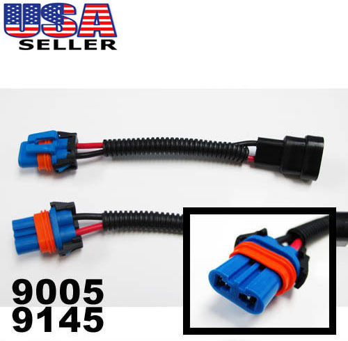 9145 H10 9005 HB3 Extension Wiring Harness Sockets Wire For Headlight ...