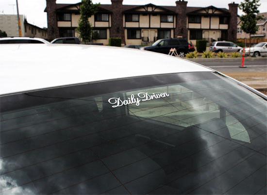 (2) Daily Driven JDM Stancenation Sortaflash Car Window Vinyl Decal Stickers